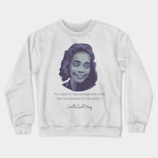 Coretta Scott King Portrait and Quote Crewneck Sweatshirt